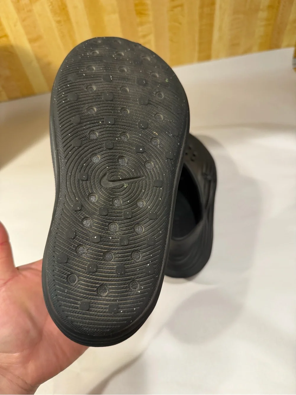 Nike Kids reactx Black Slip-On Clog Sandals